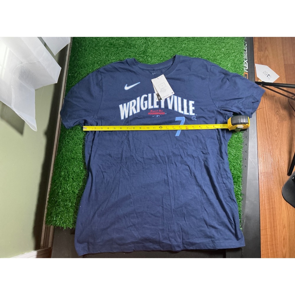 Nike Chicago Cubs Wrigleyville City Connect Swanson 7 Navy T-Shirt XL NWT - Picture 1 of 3